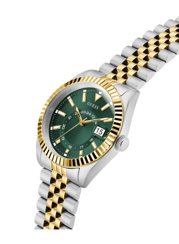 GUESS Mens Jaden 2-Tone Multi-function Date Stainless Steel Watch GW0977G4 - Image 4